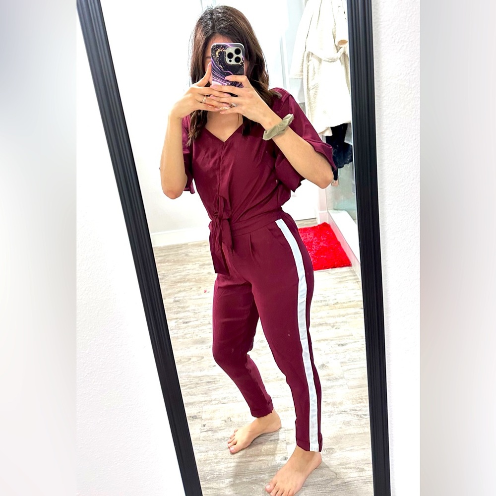 Burgundy Jumpsuit